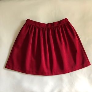 H&M Red Bell Skirt Size 16 Short Skirt Flare Skirt